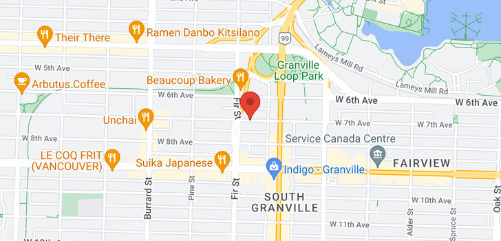 map of 1003 1570 W 7TH AVENUE
